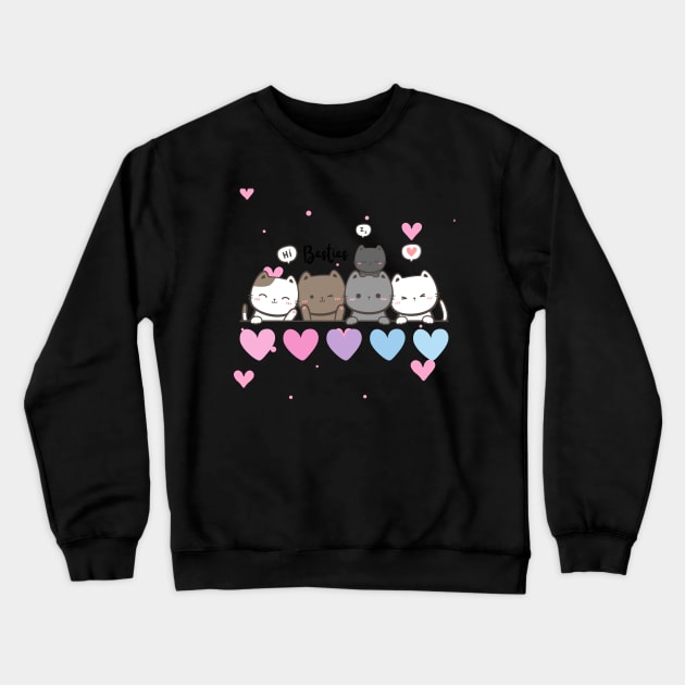 besties Crewneck Sweatshirt by Mayumi's Corner